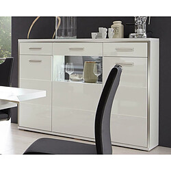 Acheter Pegane Buffet coloris blanc brillant - Longueur 153 x Hauteur 121 x Profondeur 45 cm