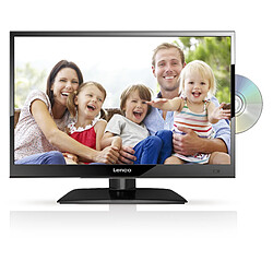 Lenco Téléviseur LED HD 16 pouces DVB-T/T2/S2/C Lecteur DVD intégré DVL-1662BK Noir