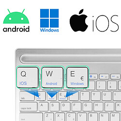 Avis Clavier sans fil QWERTY Blanc LinQ, Compatible iOS / Android / Windows