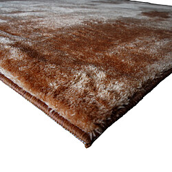 Acheter Thedecofactory TENDREMENT - Tapis uni tout doux marron en polyester 120x160