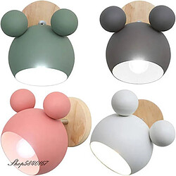 Universal Applique nordique aluminium mickey hills chambre d'enfant s'illumine lampe murale moderne d'intérieur luminaire e27 luminaire créatif (gris suspendu) pas cher