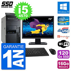 PC Tour Lenovo M93p Ecran 19" Intel i5-4570 RAM 16Go SSD 120Go Windows 10 Wifi · Occasion 