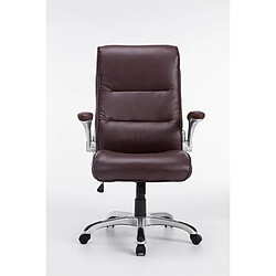 Decoshop26 Fauteuil de bureau sur roulettes confortable hauteur réglable en PVC bordeaux et plastique 10_0002410