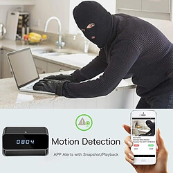 Acheter Totalcadeau Réveil caméra espion surveillance HD 1080P IP Wifi vision nocturne