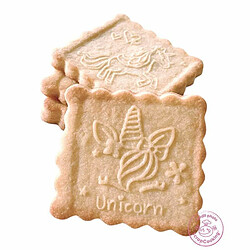 Scrapcooking Tampon bois + découpoir pour biscuit motif licorne