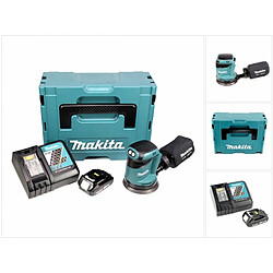 Makita DBO 180 Kit Y1J-D Ponceuse excentrique sans fil 18 V avec boîtier MAKPAC inclus Batterie BL 1815 N + chargeur DC18RC