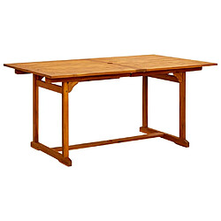 Avis vidaXL Table à dîner de jardin (160-240)x100x75cm Bois d'acacia massif