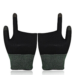 Gants de jeu Accessoires de jeu Deux doigts Sleeve Press Écran tactile Sensible Respirant - Noir 