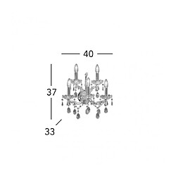 Avis Luminaire Center Applique murale Schönbrunn 24 carats d'or 5 ampoules 37cm