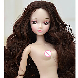 1/6 femme BJD poupée brune cheveux tête Sculpt parties du corps de poupée articulée