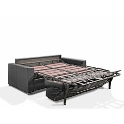 Avis Inside 75 Canapé convertible EXPRESS PREMIUM 120 cm sommier lattes RENATONISI matelas BULTEX velours noir