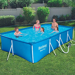 Bestway Piscine tubulaire rectangulaire stell pro frame 4.00 x 2.11 x h.0.81 m