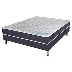 Ebac Matelas ressort + Sommier SR15 Volcan 160x200 Rhodes - H. 24 cm - Soutien ferme 