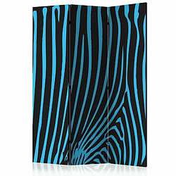 Paris Prix Paravent 3 Volets Zebra Pattern Turquoise 135x172cm