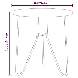 Acheter vidaXL Table à thé Noir 48 cm MDF et fer