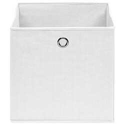 Avis Maison Chic Lot de 10 Boîtes de rangement,Boîtes de stockage Tissu intissé 28x28x28 cm Blanc -MN328626