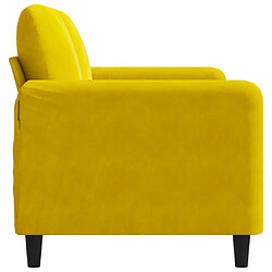 Acheter vidaXL Canapé à 2 places Jaune 120 cm Velours