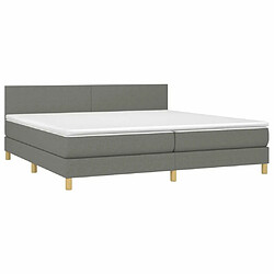 Avis Sommier à lattes,Cadre à lattes de lit et matelas et LED pour Adulte Gris foncé 200x200 cm -MN26112