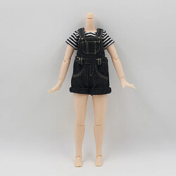 1/6 Jumpsuit Bande Noire Pour Les Poupées Blythe Bjd Vêtements Accessoires