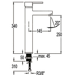 Avis Ramon Soler Mitigeur de lavabo haut Drako chromé 3310