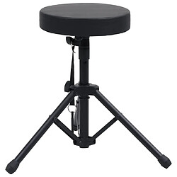 vidaXL Tabouret à tambour réglable Noir Rond