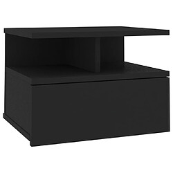 vidaXL Table de chevet flottante Noir 40x31x27 cm Bois d'ingénierie