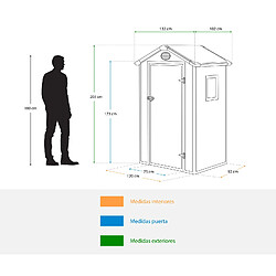 Acheter Abri de Jardin en Résine Gardiun Stella 1,34 m² 102x132x203 cm Écru/Marron