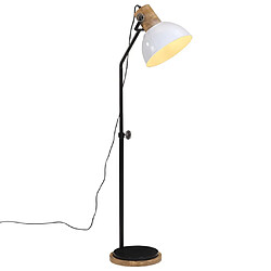 vidaXL Lampadaire 25 W blanc 30x30x100-150 cm E27 