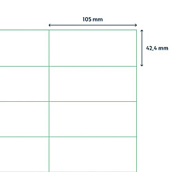 Avis rillprint Étiquettes autocollantes 105x42,4 mm 500 feuilles Blanc