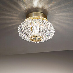 Luminaire Center Spot design en cristal CARLA Or 24 Carats 1 ampoule