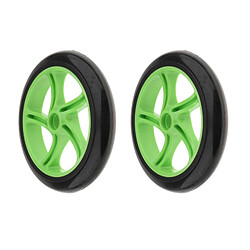 2 Pcs Sport Scooter Wheel Pro Kick Scooter Pneu Arrière Avant 180mm Noir Vert