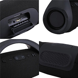 Wewoo Enceinte Bluetooth noir Haut-Parleur Stéréo Portable V3.0 Anti-Éclaboussures avec Poignée, Microphone Intégré, Carte TF de Soutien et AUX IN, Distance Bluetooth: 10m pas cher