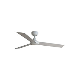 Faro Barcelona Petit ventilateur de plafond CC blanc et frêne, 6 vitesses