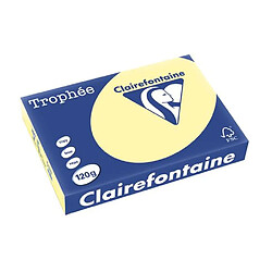 Ramette papier couleur Clairefontaine Trophée couleurs pastel A4 120 gr - 250 feuilles - jaune canari