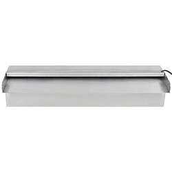 Acheter vidaXL Lame d'eau rectangulaire à LED 45 cm en acier inoxydable pour piscine