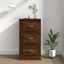 Maison Chic Buffet,Meuble de Rangement,commode pour salon,Cuisine chêne marron 36x35,5x67,5 cm bois d'ingénierie -MN36414