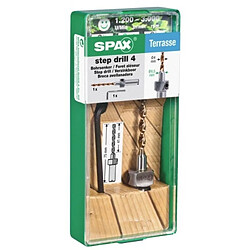 Foret aléseur pour vis terrasse SPAX coffret avec 1 meche bois ø 4mm et un aléseur ø 6,5mm