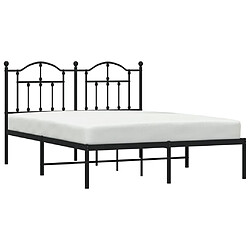 Avis Maison Chic Lit adulte - Cadre de lit métal avec tête de lit,Structure du lit Contemporain pour chambre noir 140x200 cm -MN89285