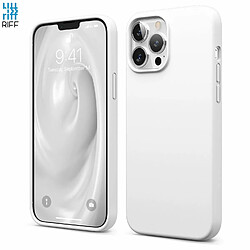 Riffi Coque Riff Thin & Soft en silicone avec intérieur en fibre souple pour Apple iPhone 13 Pro Max Blanc 