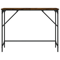 Acheter Maison Chic Table console | Meuble d'entrée | Table d'appoint chêne fumé 100x32x75 cm bois d'ingénierie -GKD58869