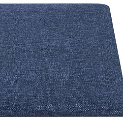 Acheter vidaXL Panneaux muraux 12 pcs Bleu 30x15 cm Tissu 0,54 m²