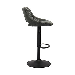 Acheter Mes Lot de 2 chaises de bar H61/82 cm en PU noir