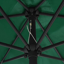 Acheter vidaXL Parasol de jardin avec lumières LED et mât en aluminium vert