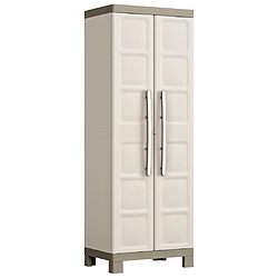 Keter Armoire de rangement à étagères Excellence Beige et taupe 182 cm