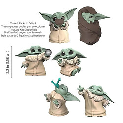 Star Wars The Mandalorian - Pack de 2 figurines Baby Bounties The Child Bébé Yoda de 5,5 cm - Buvant sa soupe et dans sa couv...