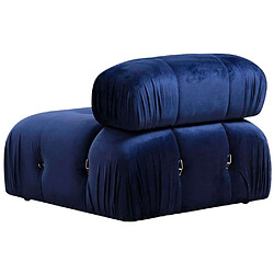 Acheter Hanah Home Canapé d'angle en tissu Bubble velours bleu.