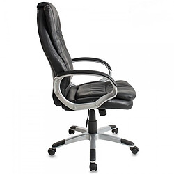 Helloshop26 Fauteuil de bureau chaise siège classique ergonomique confortable réglage en hauteur noir 08_0000350