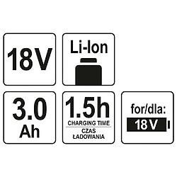 Acheter YATO Batterie Li-Ion 3,0Ah 18V