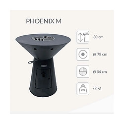 Remundi Barbecue brasero en acier Phoenix Hauteur 89 cm Diamètre 79 cm.