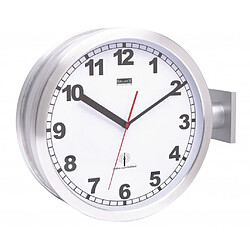 Alpexe Horloge murale Radio-contrôlée 38 cm Analogiques Argent/Blanc